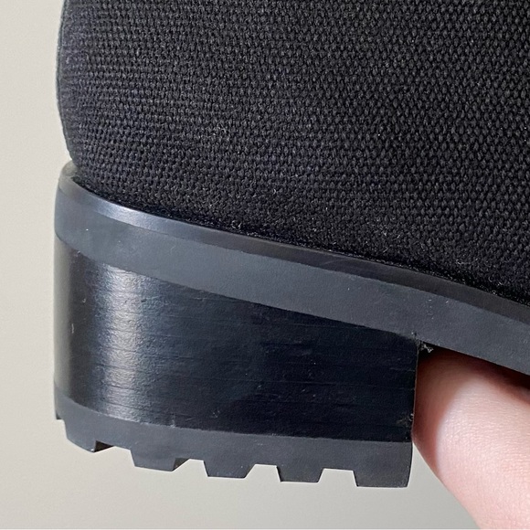 MICHAEL Michael Kors women’s black textured canvas lace up combat boots (READ) - Picture 5 of 12